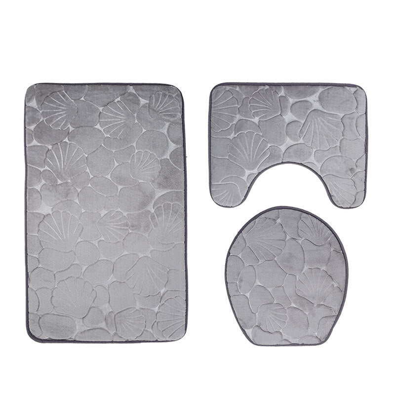 3-Piece Toilet Mat Set – Non-Slip Soft Bathroom Rug & Toilet Seat Cover Set