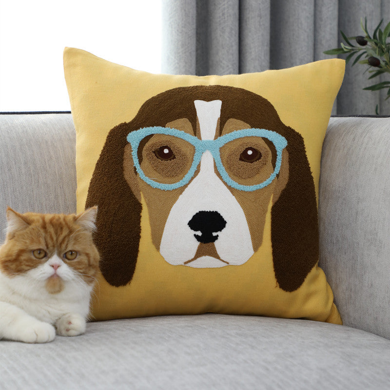 Embroidered Decorative Cushion Cover – Handcrafted Pillow Case for Sofa & Home Decor