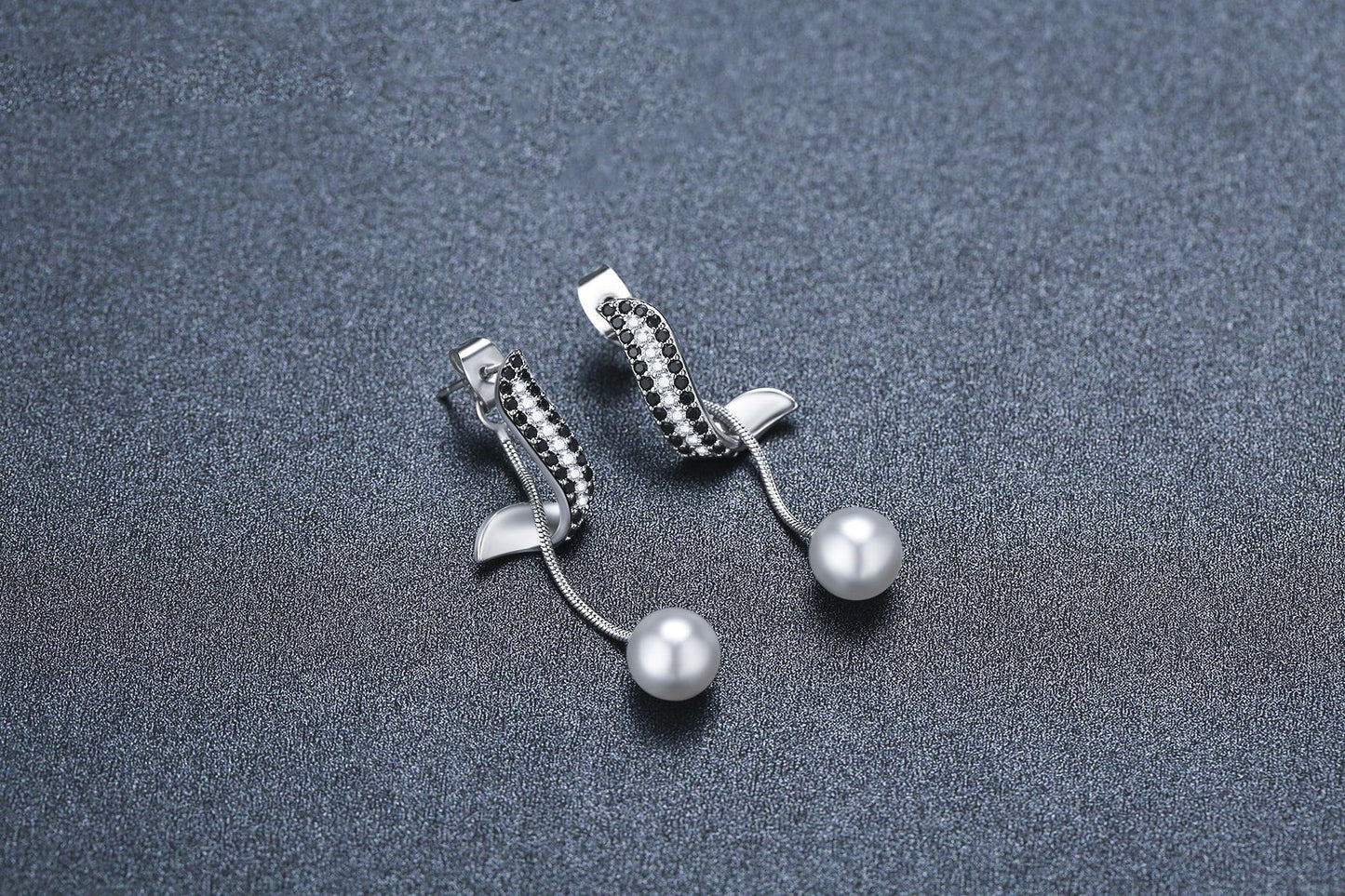 Pearl Tassel Copper Earrings – Luxury Natural Style Pendant Jewelry for Women