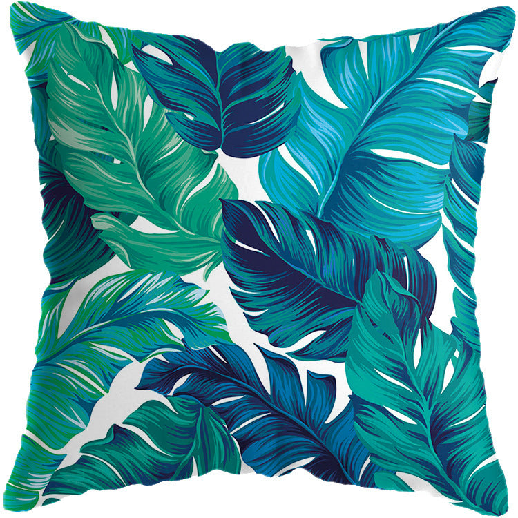 Tropical Plant Cushion Cover – Botanical Print Throw Pillow Case for Living Room Sofa