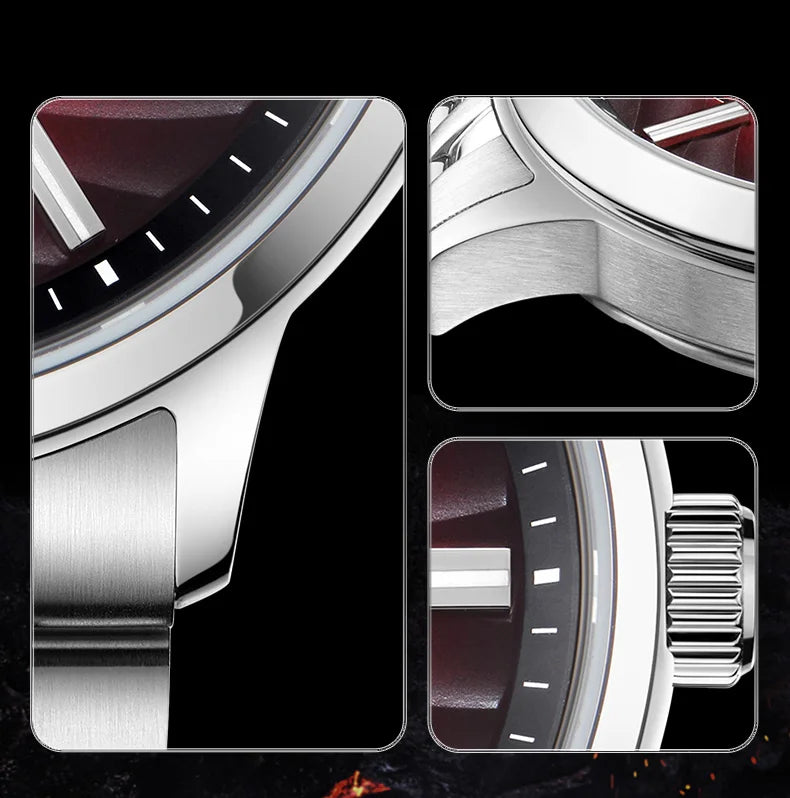 Seagull Natural Series 39.5mm Men's Watch Automatic Mechanical Watches Luminous Stainless Steel Sapphire Bracelet 2025 New 6180