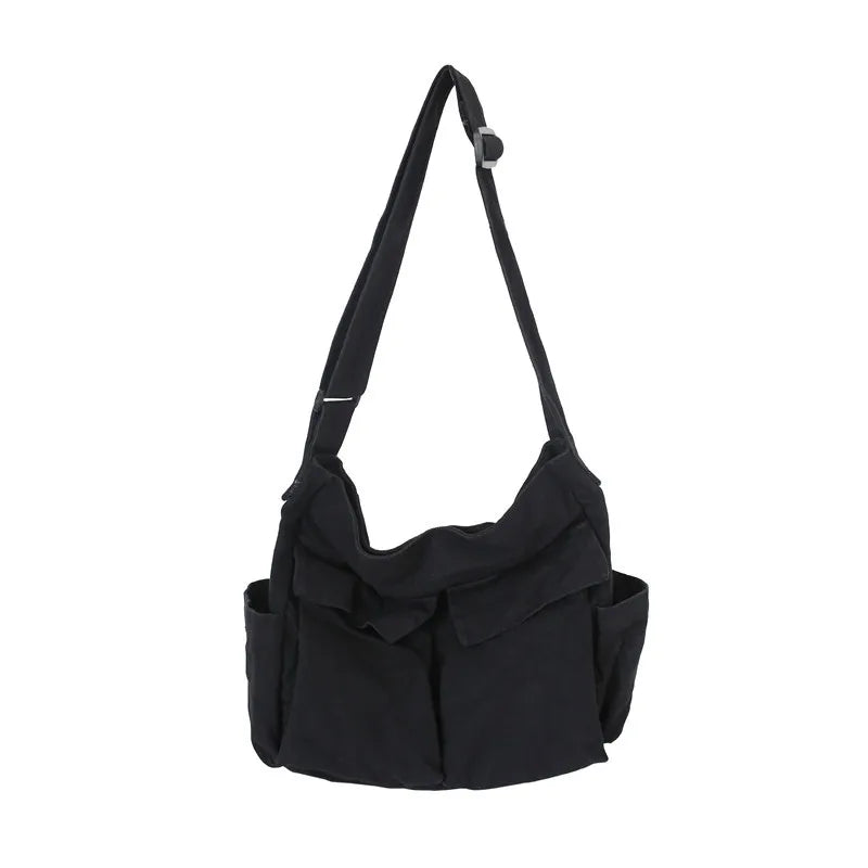 Women's Vintage Canvas Handbag – Retro Shoulder Bag for Teens & Young Women