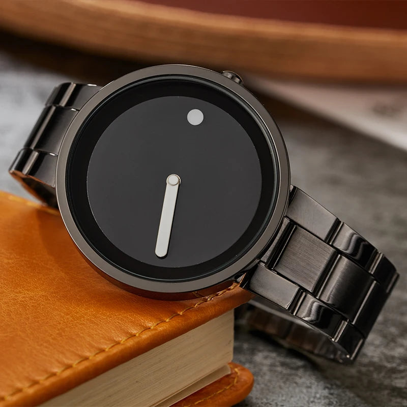 Minimalist Unisex Watch for Men Women Couple Simple Style Unique Dial Quartz Wristwatch Male Female Unique Pointer Wrist Clock