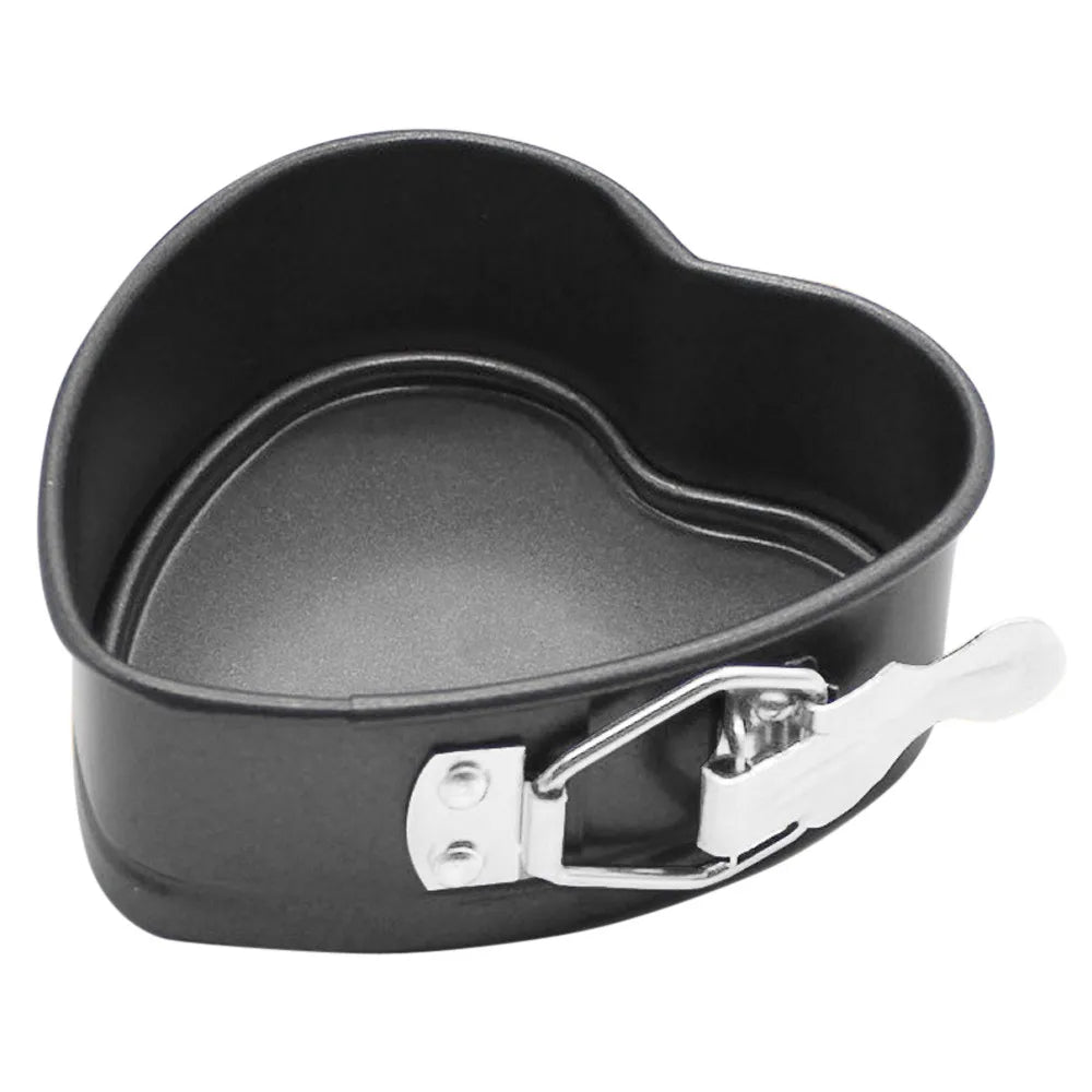 1Pc Baking Pans Bakeware Kitchen Cake mold Love Heart Shape baking dish Heavy Carbon Non-stick Slipknot Removable Base Tray ZXH