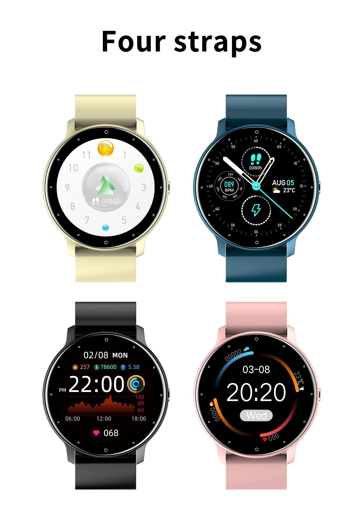 LIGE Smart Watch Women Men Lady Gift Sport Fitness Watches Heart Rate Monitor Waterproof Smartwatch For Xiaomi Android IOS
