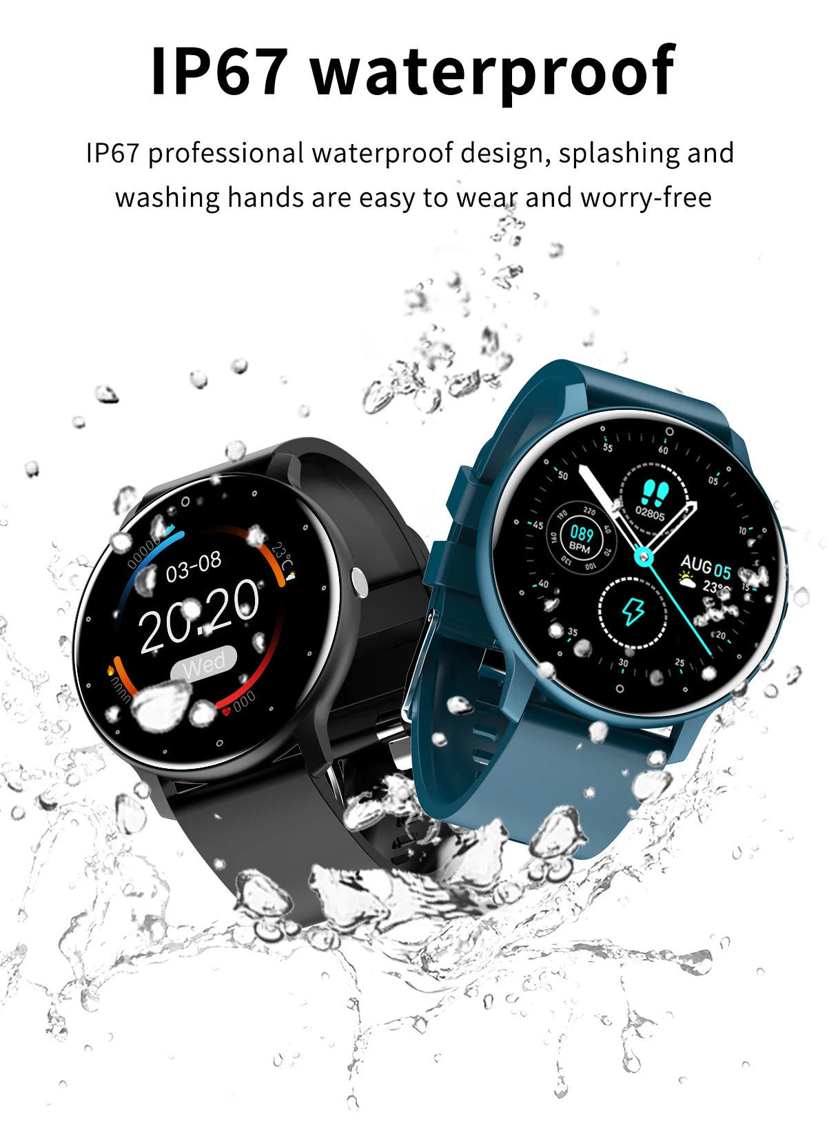 LIGE Smart Watch Women Men Lady Gift Sport Fitness Watches Heart Rate Monitor Waterproof Smartwatch For Xiaomi Android IOS
