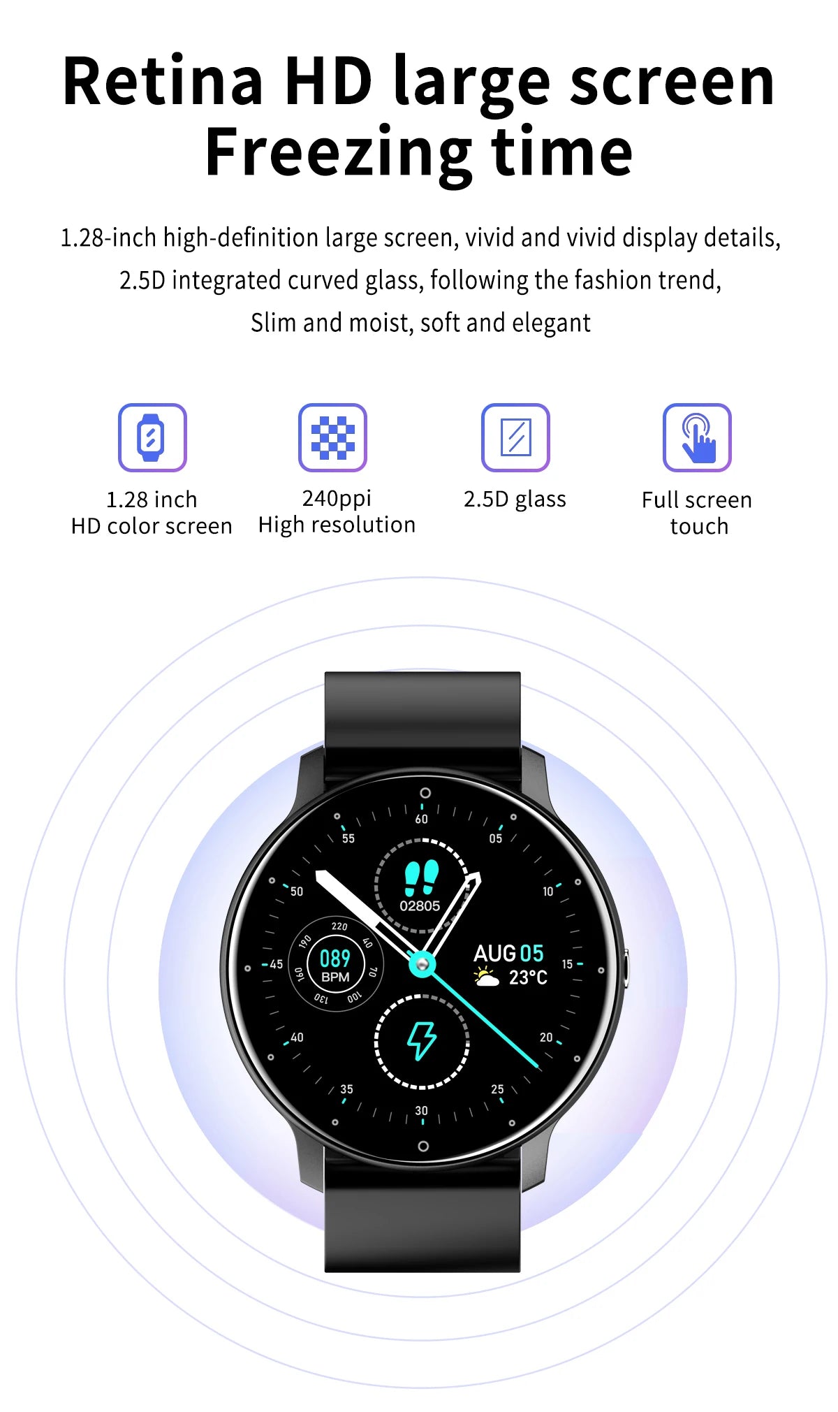 LIGE Smart Watch Women Men Lady Gift Sport Fitness Watches Heart Rate Monitor Waterproof Smartwatch For Xiaomi Android IOS