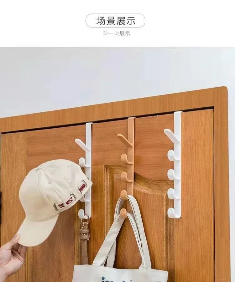 1pcs Plastic Hook Cabinet Door Hanging Rack Gadgets Holders Desk Shelves Kitchen Utensils Storage Organizer Bathroom Accessories