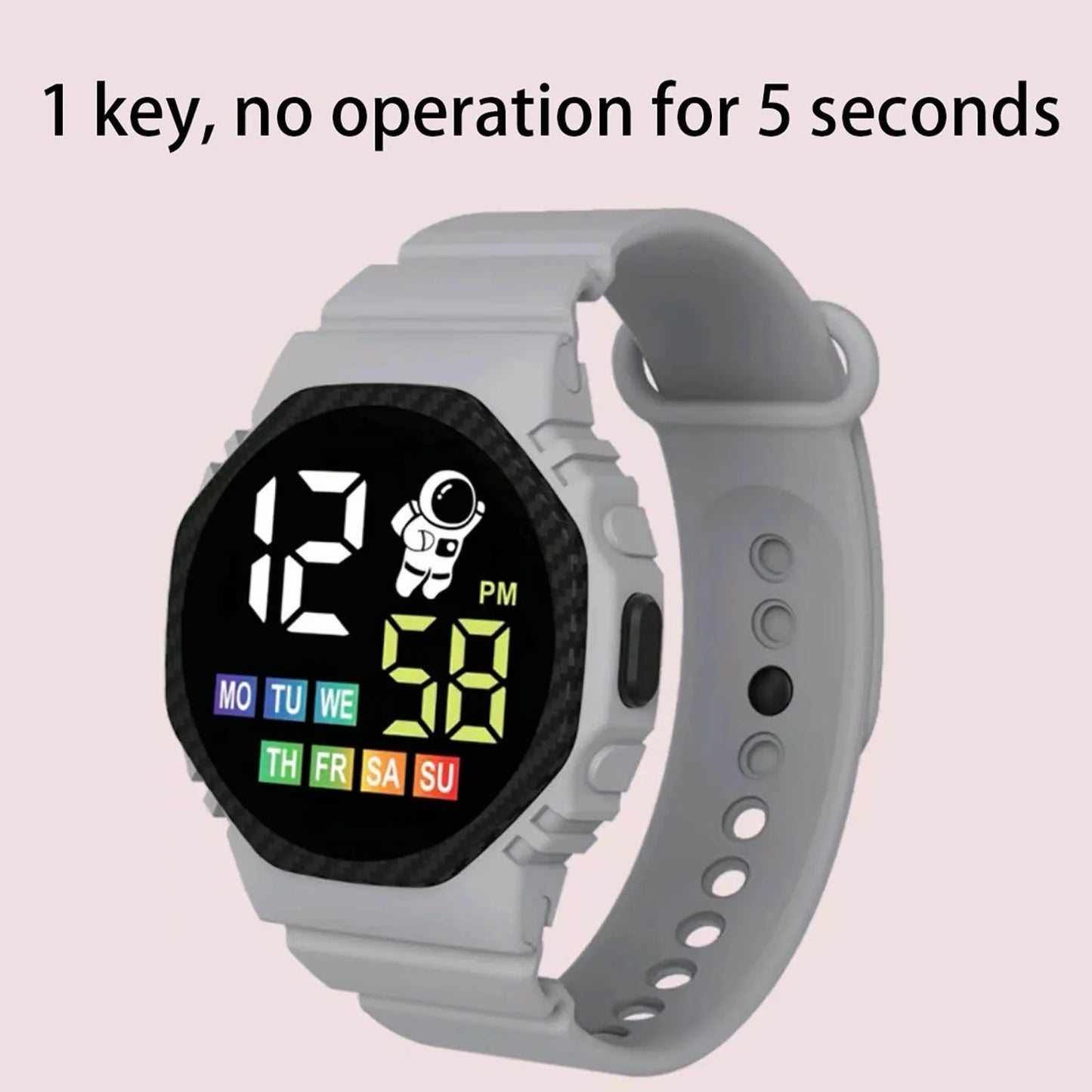 Digital Watch Sports Electronic Watch Waterproof Men'S And Women'S Children'S Outdoor Watch Led Display Multi-Function Digital