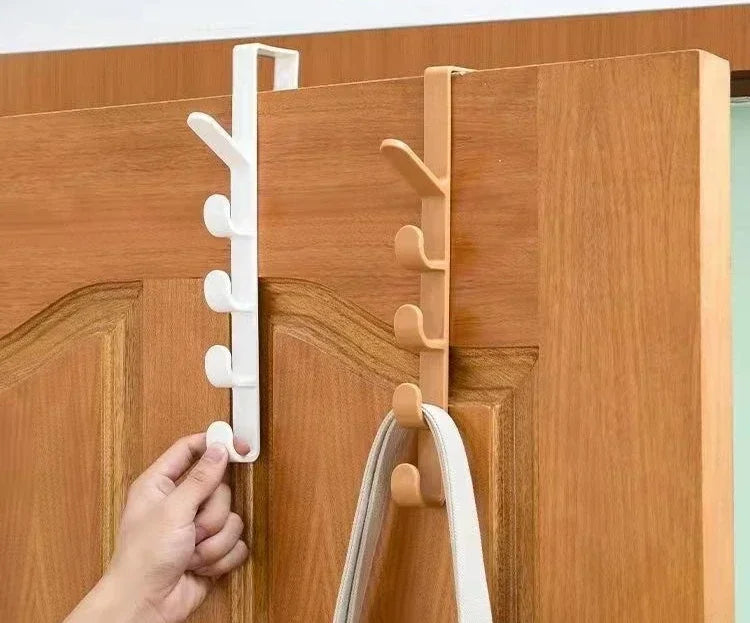 1pcs Plastic Hook Cabinet Door Hanging Rack Gadgets Holders Desk Shelves Kitchen Utensils Storage Organizer Bathroom Accessories