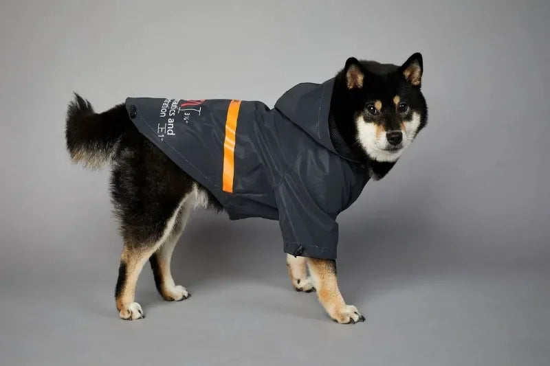 Reflective Space Suit Dog Raincoat - Waterproof Hoodie for All Sizes