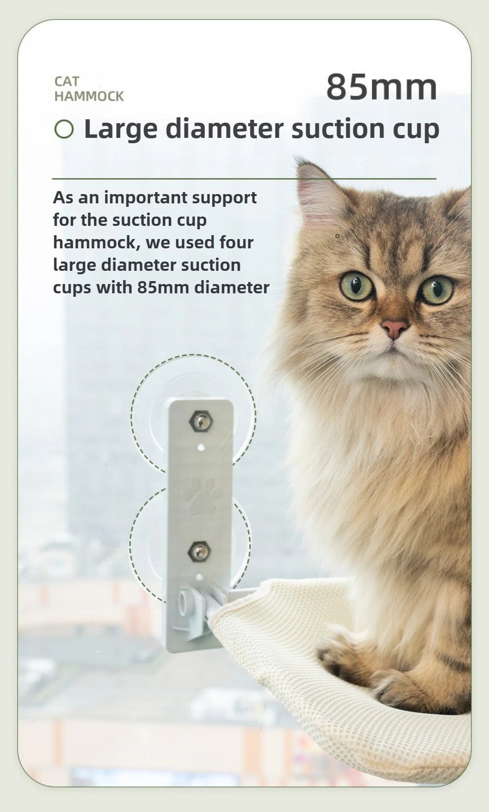 9-Style Window Cat Hammock - Cozy Hanging Bed with Strong Suction Cups