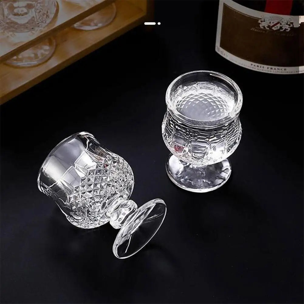 High Foot Cup Drink Cups Wineglasses Goblet Transparent Glass for Home Restaurant Bar Juice Mugs Diamond Drinkware Water Cu I2H8