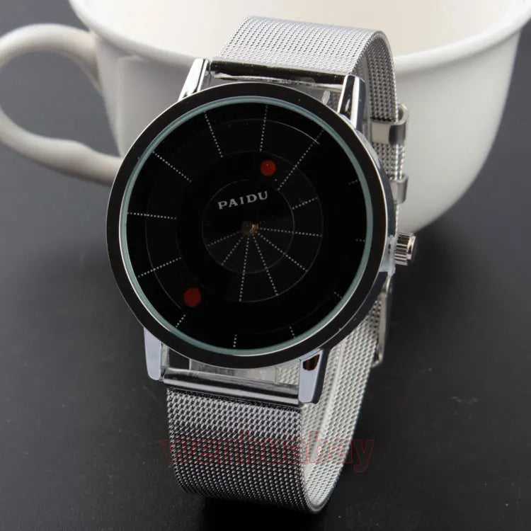 Minimalist Unisex Watch for Men Women Couple Simple Style Unique Dial Quartz Wristwatch Male Female Unique Pointer Wrist Clock