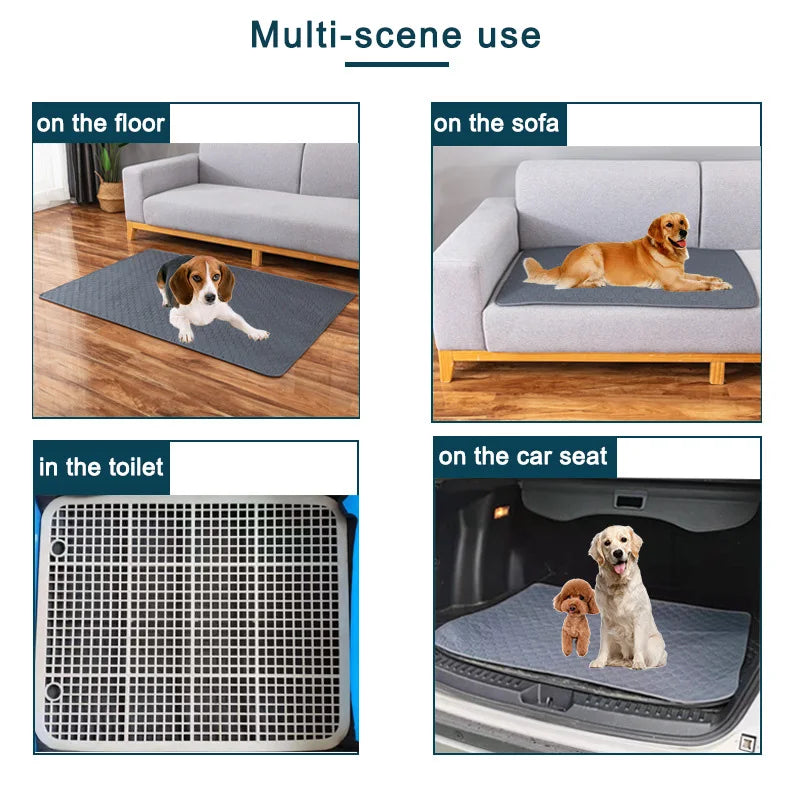 Washable Puppy Training Pad - Anti-Slip Reusable Pet Urine Mat for Car & Home
