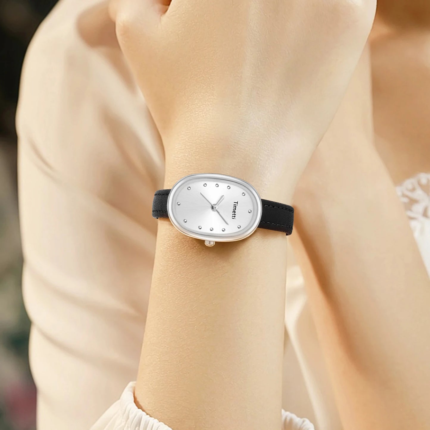 1 Piece of Women's Literary Belt Casual Retro Small Square Quartz Watch Suitable for Daily Wear