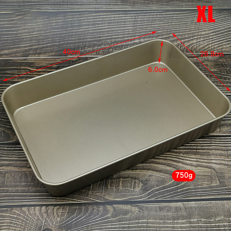 Bakeware Nonstick Bottom Rectangular Cake Pan Multipurpose Quick Release Cake Bread Toast Baking Pan Multiple Sizes Even Heating