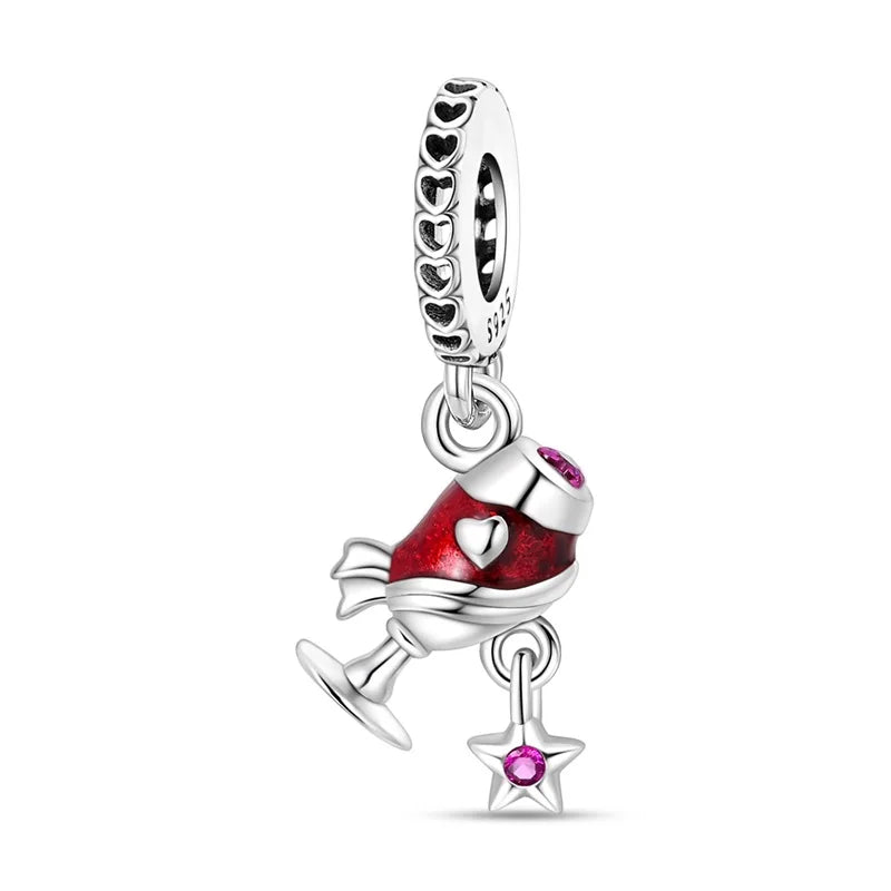 New Fireplace Snowman Sweater Sweet Romantic Christmas Winter Theme Charms Beads Fit Pan 925 Original Bracelets DIY Fine Jewelry