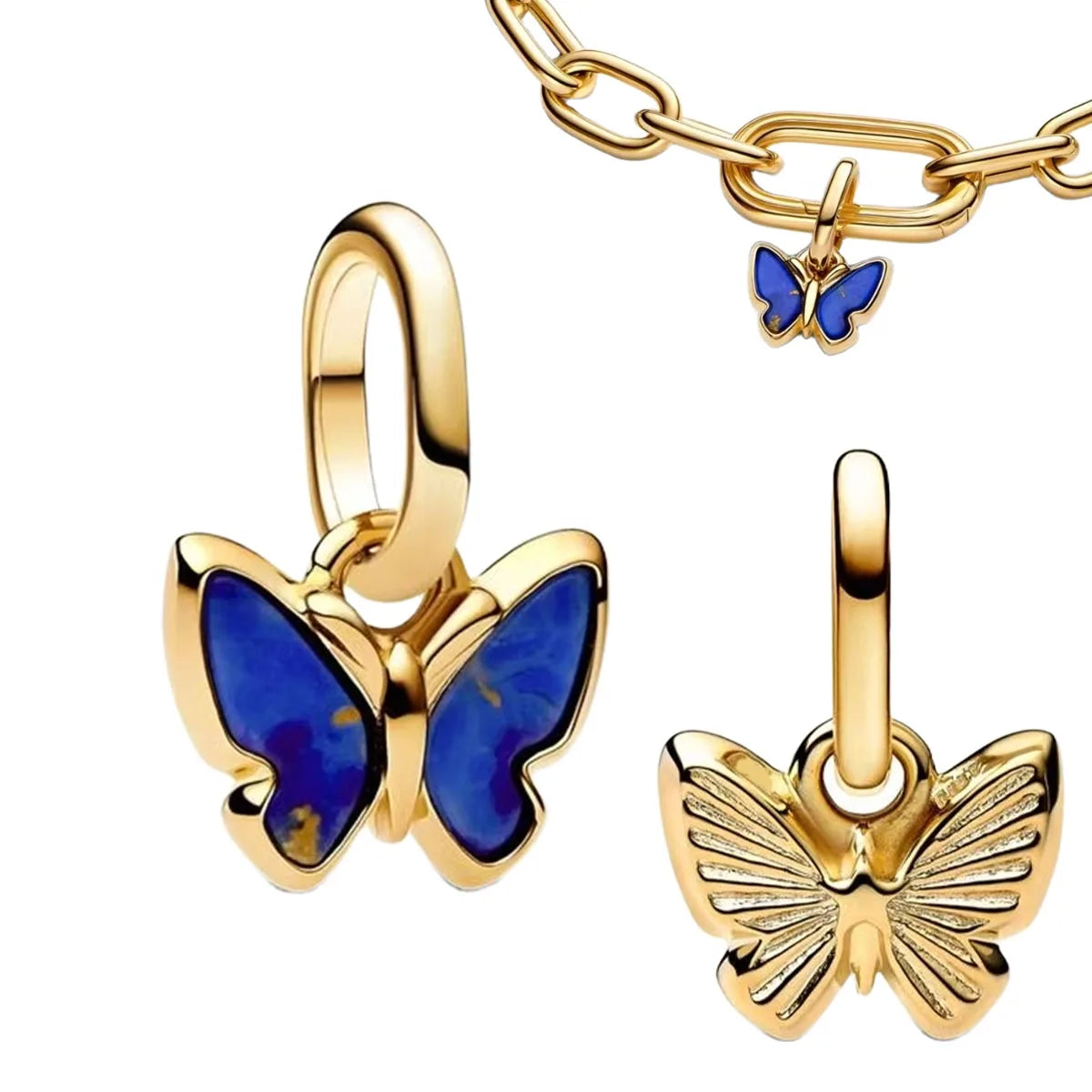 Authentic 925 Sterling Silver Luminous Firefly Charms Bee Light Bulb Beads Ring Earrings Fit Original Bracelets DIY Jewelry Gift