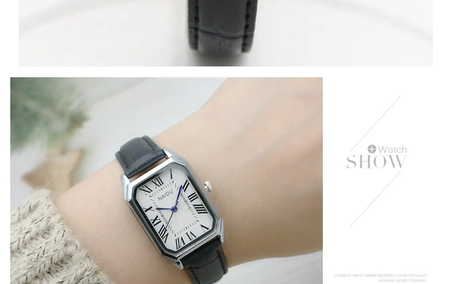 Retro Watches Classic Casual Quartz Dial Leather Strap Band Rectangle Clock Fashionable Wrist Watches for Women Wrist Watch