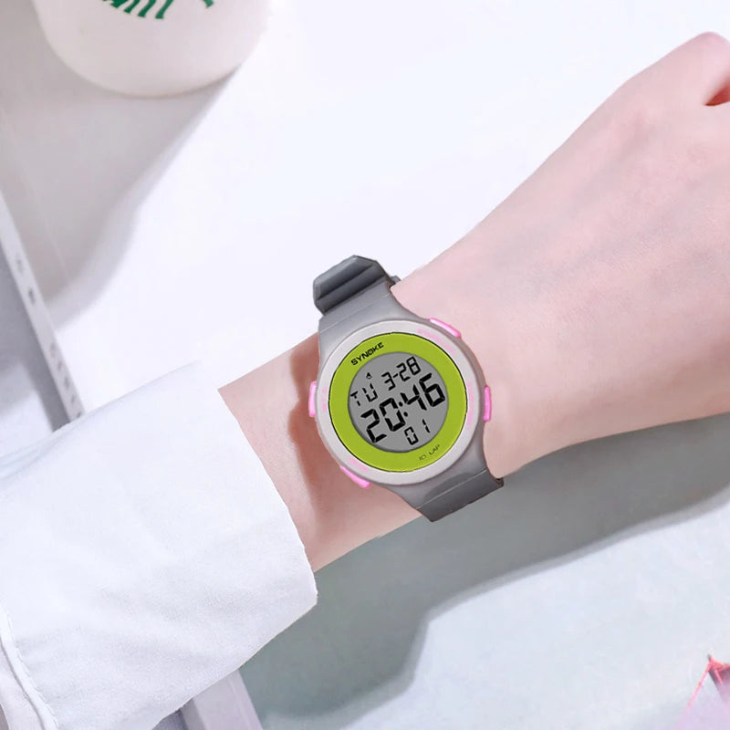 SYNOKE Women's Watches Thin Luxury Swim Waterproof Digital Sport Watch For Men LED Electronic Clock Multifunc Diving Wristwatch