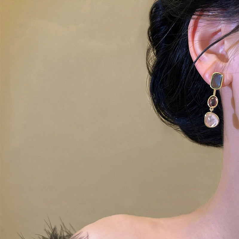 Geometric Dangle Earrings Korean Jewelry High Quality Wholesale