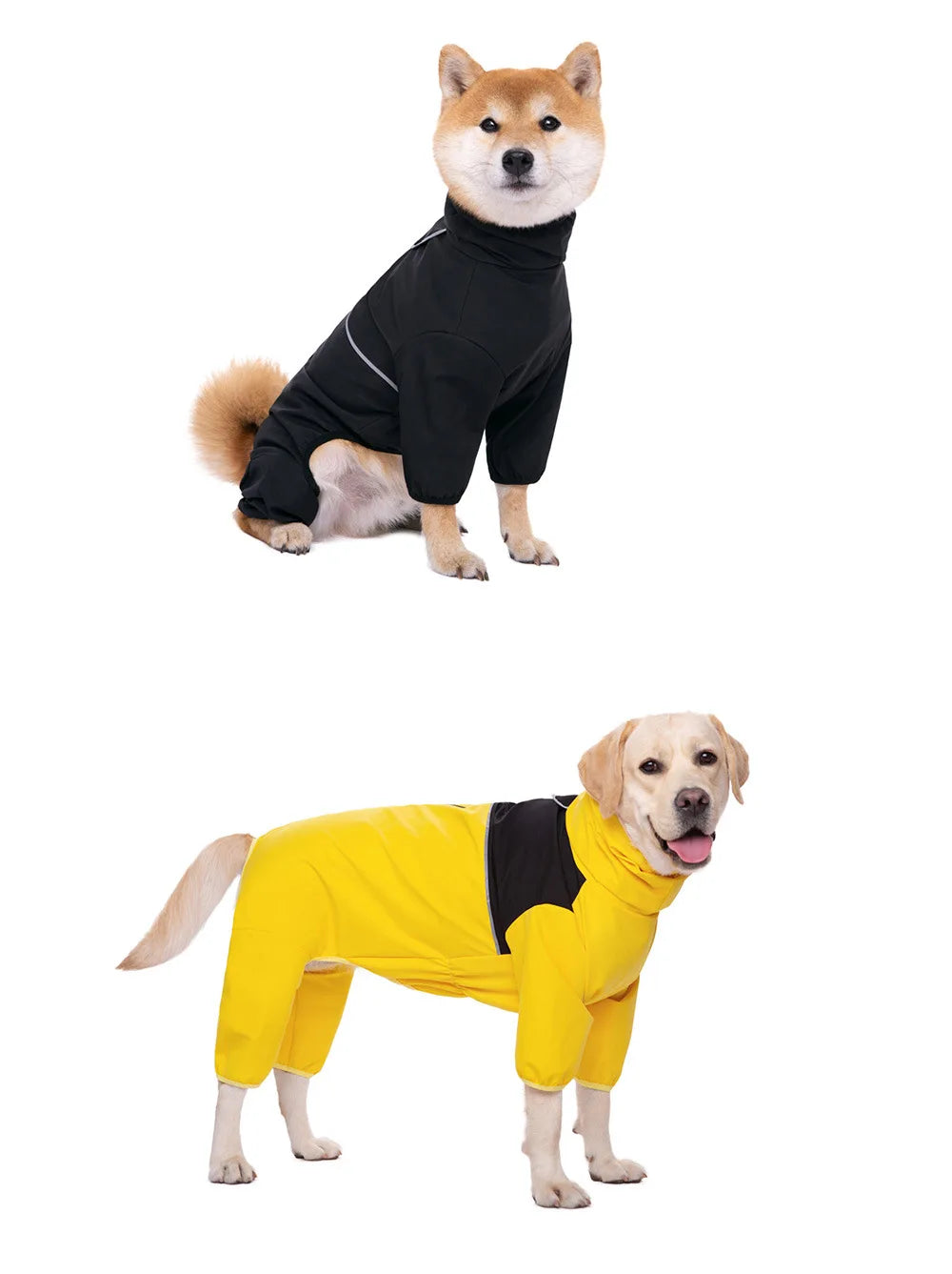 4-Leg Waterproof Dog Raincoat for Medium & Large Breeds