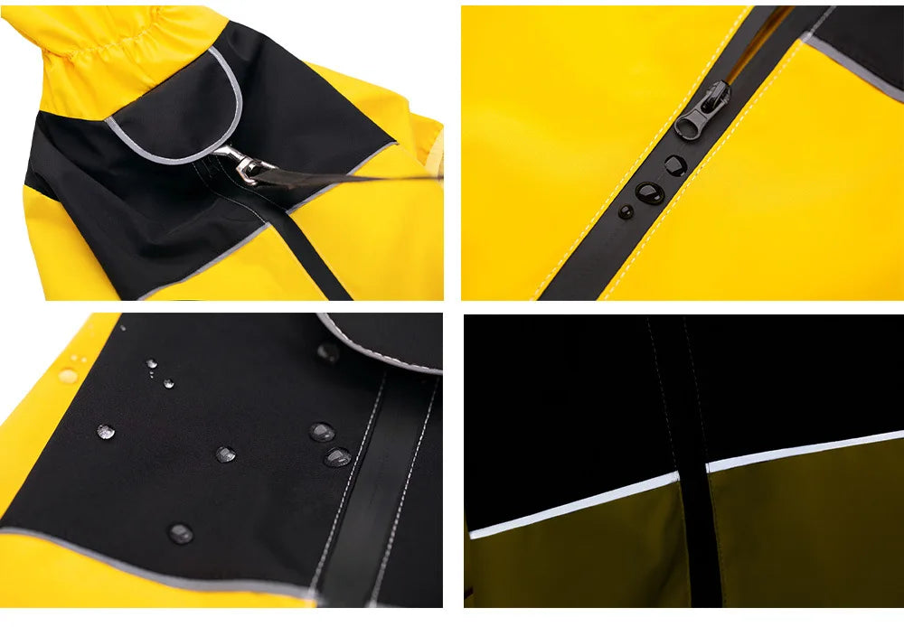 4-Leg Waterproof Dog Raincoat for Medium & Large Breeds