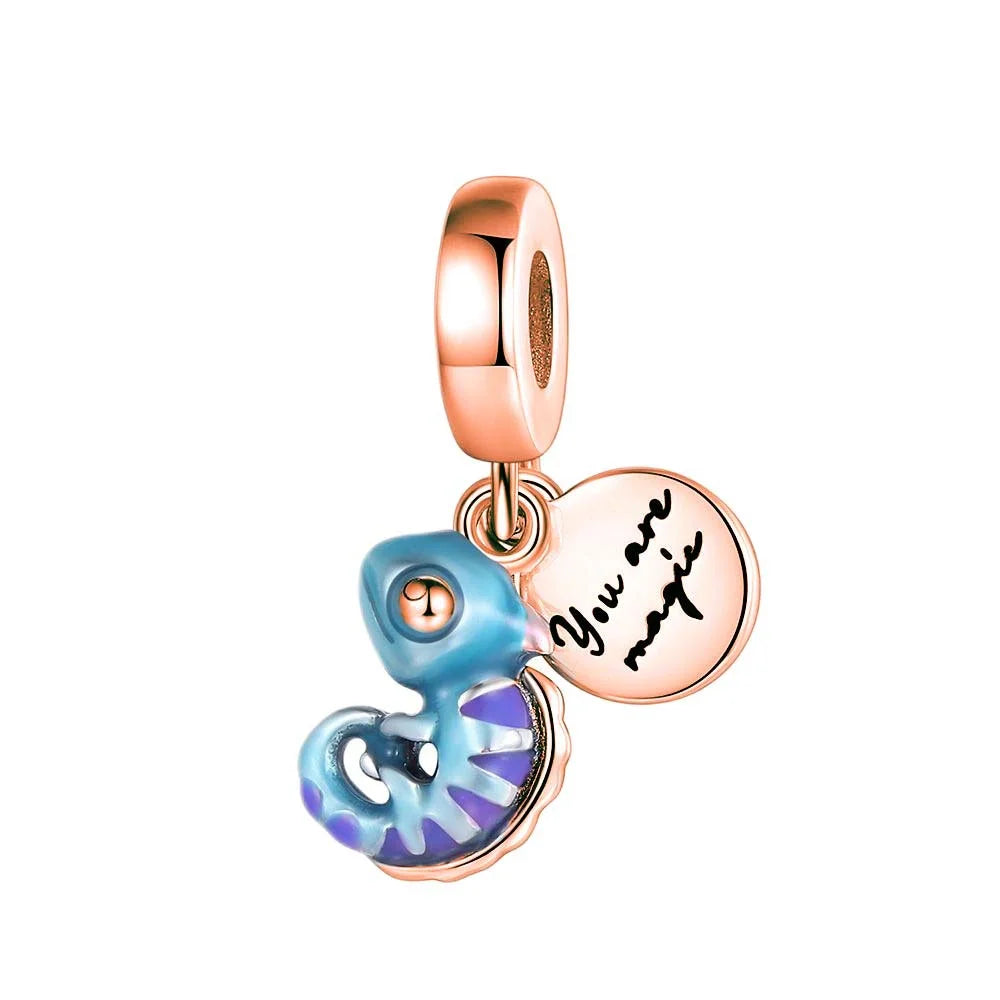 Authentic 925 Sterling Silver Luminous Firefly Charms Bee Light Bulb Beads Ring Earrings Fit Original Bracelets DIY Jewelry Gift