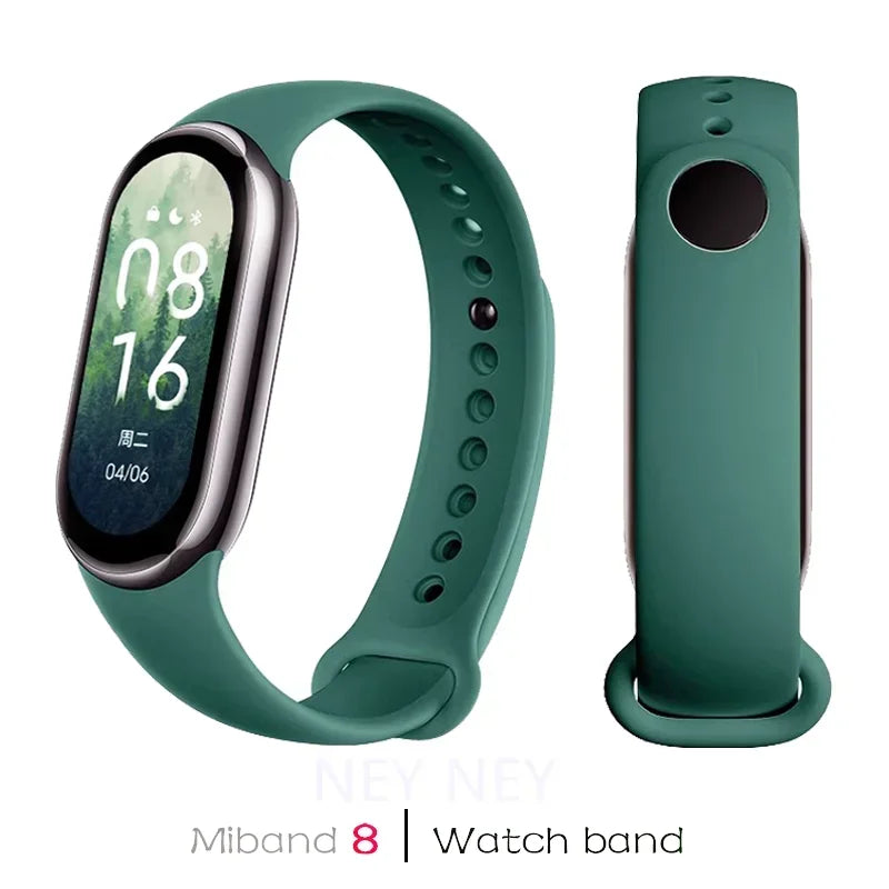 Sport Watchbands For Xiaomi Mi band 8-9 NFC Replacement miband9/8 silicone Bracelet waterproof Strap smart mi band 9 Accessories