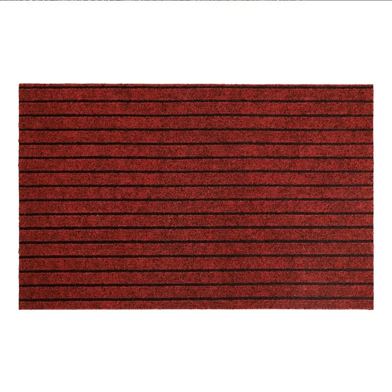 Modern Minimalist Square Floor Mat - Durable, Stain/Fade Resistant, Non-Slip Rubber Backing, Machine Washable for Indoor/Outdoor