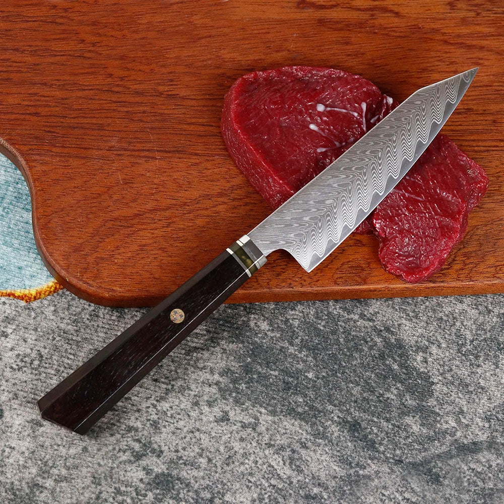 Sharp DIY Chef Fruit Utility Knife Blank VG10 Damascus Steel Blade Material Semi-finished Knife Embryo Japanese Style