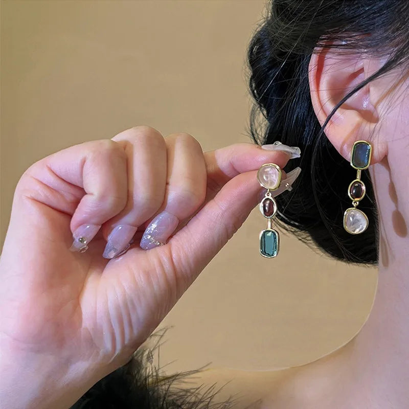 Geometric Dangle Earrings Korean Jewelry High Quality Wholesale