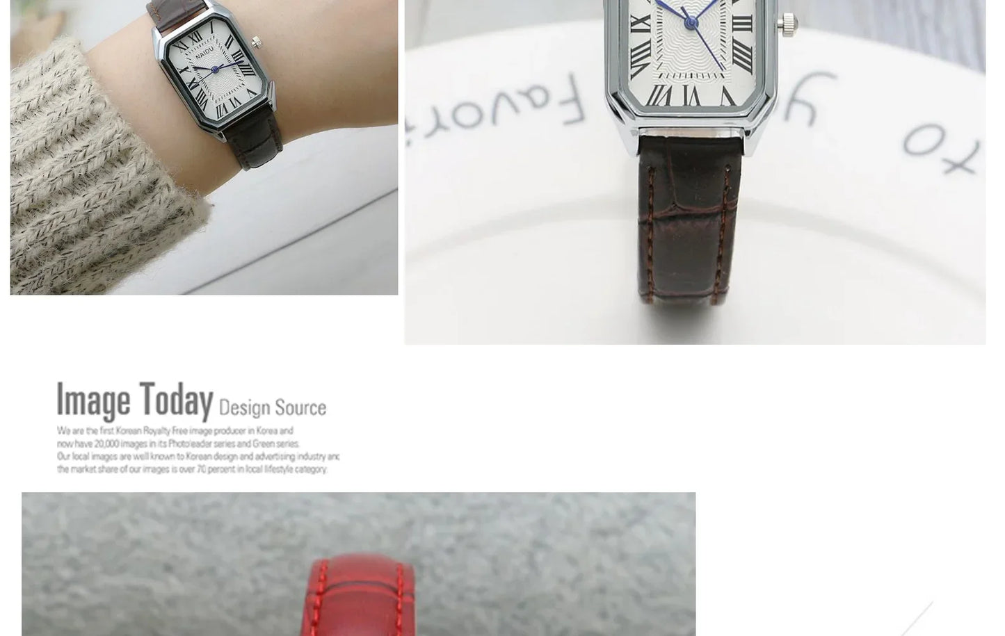 Retro Watches Classic Casual Quartz Dial Leather Strap Band Rectangle Clock Fashionable Wrist Watches for Women Wrist Watch
