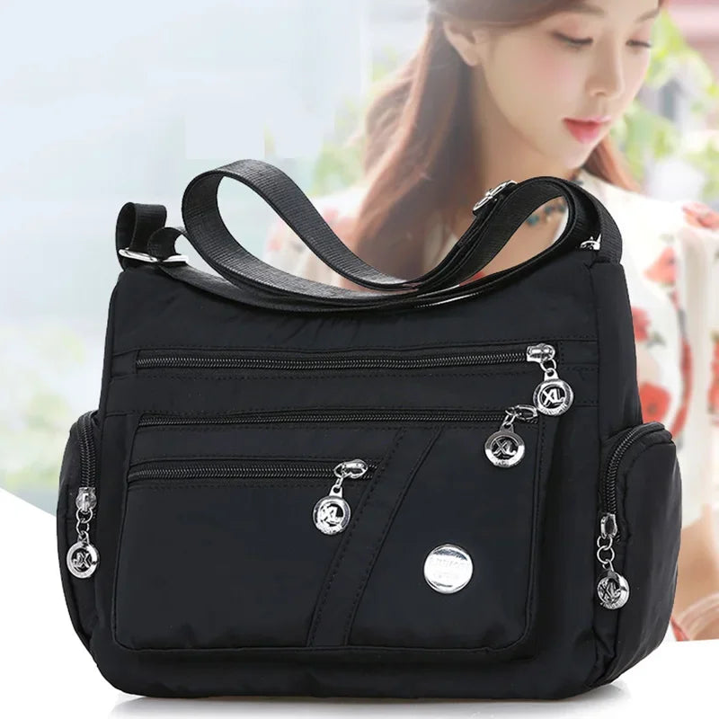 Women's casual large capacity crossbody bag, multifunctional waterproof shoulder bag, shopping handbag