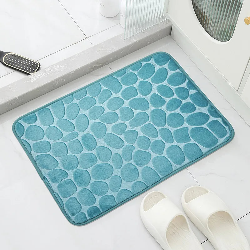 1pc Anti-Slip Cobblestone Floor Mat for Bathroom, and Absorbs Water and Reduces Slips and Falls - BeeTrendyShop.COM