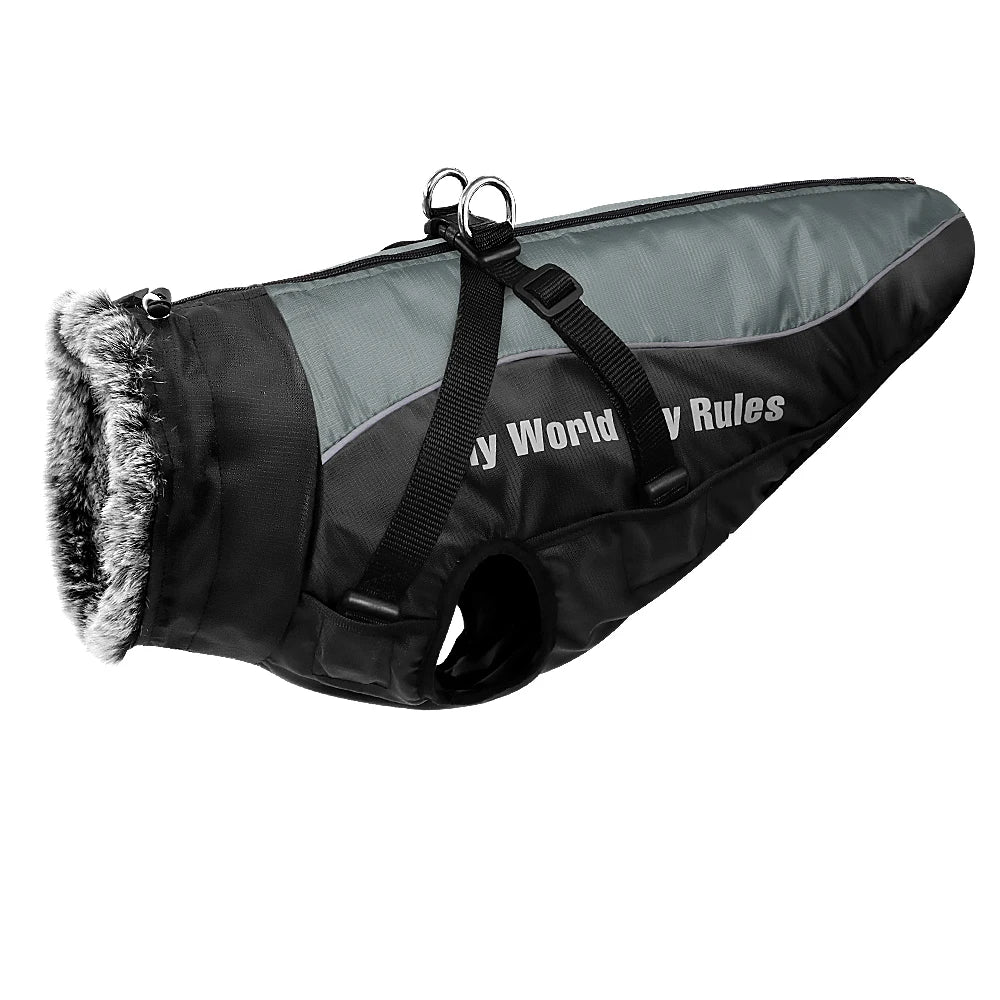 All-Weather Harness Dog Coat - Waterproof Winter Vest for Large Breeds