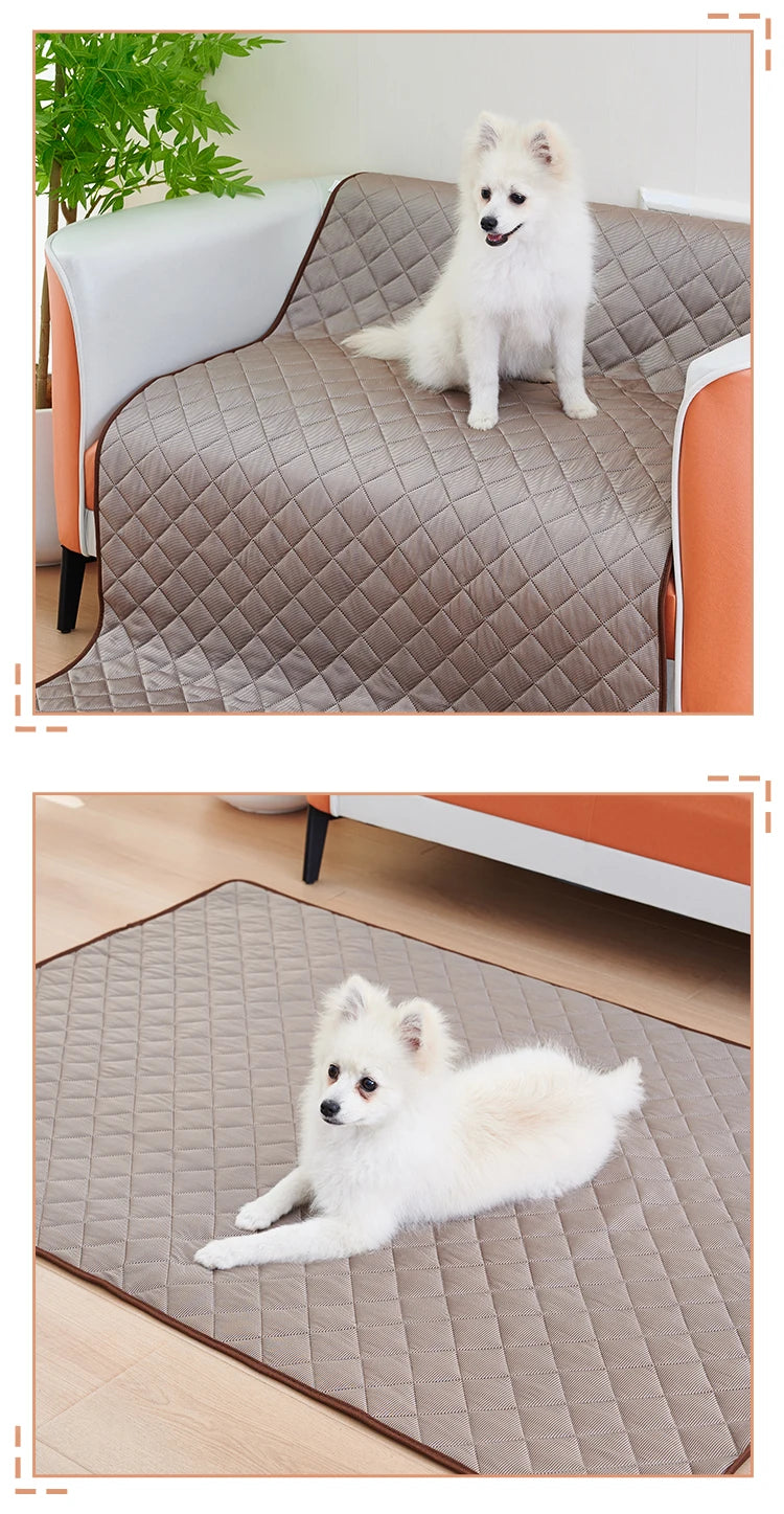 Portable Dog Cooling Mat - Ice Silk Pet Pad for Indoor & Outdoor Use
