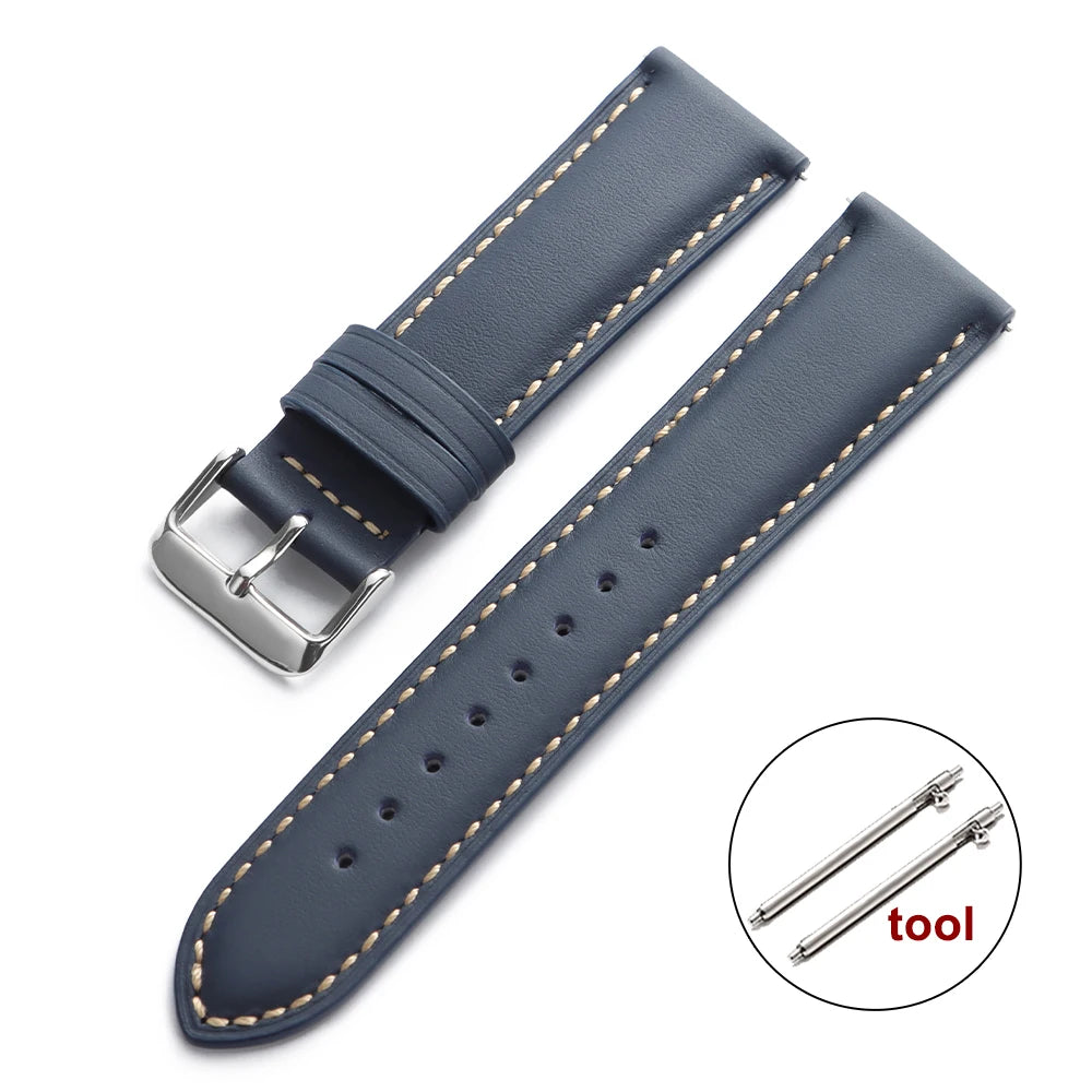 Quick Release Watch Band for Men Women Watchband Retro Cowhide Watch Strap Replacement Belt 18mm 20mm 22mm Vintage Brown Straps