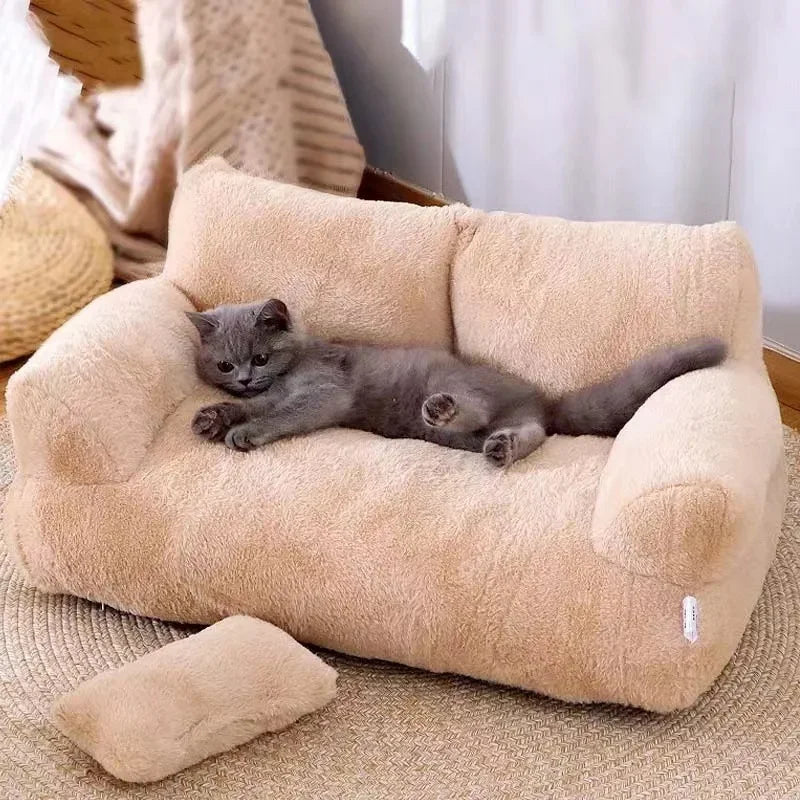 4-Season Removable Pet Sofa Bed - Extra Large Washable Bed for Cats & Dogs
