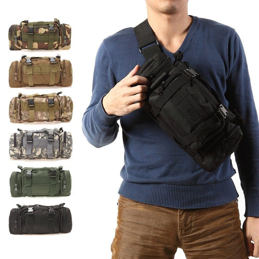 Waist Fanny Pack for Men Waterproof Cross-body Shoulder Sling Bag for Hiking Outdoor Climbing Fishing Camping