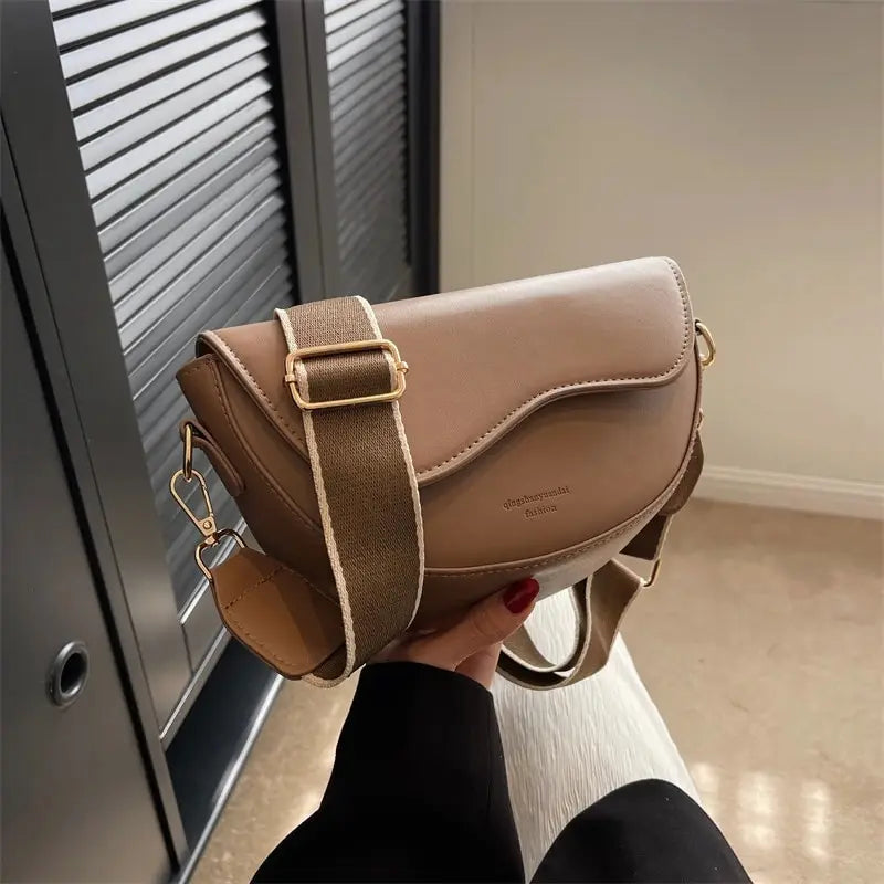 Leather Casual Ladies Shoulder Bag Women's Flap Crossbody Bag