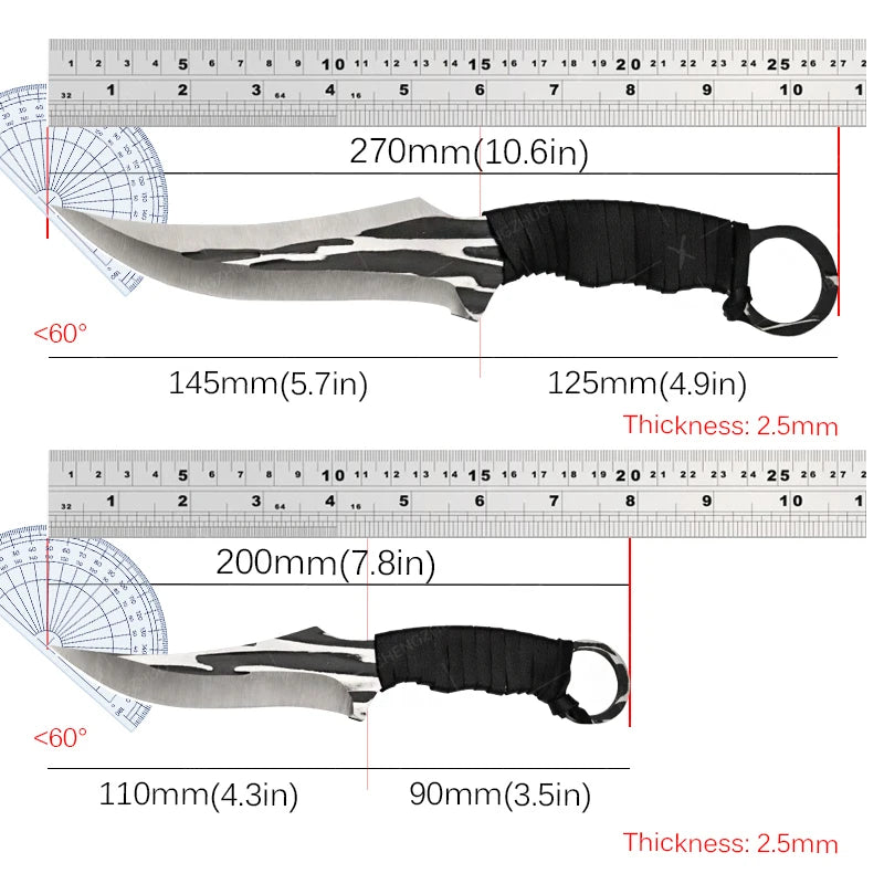Handmade Forged Meat Cleaver Chef Knives Butcher Boning Knife Kitchen Knives Fishing Knife Fruit Barbecue Knife with Cover