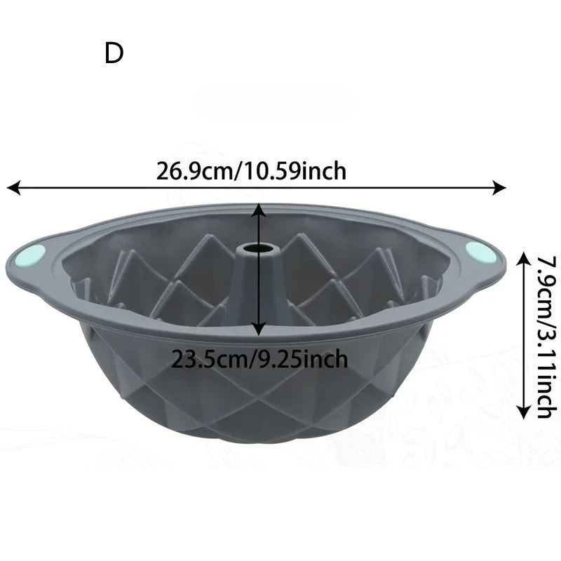Silicone Bakeware Set Versatile Cake Molds Non-Stick Flower & Assorted Shapes Baking Pans Muffins Chocolates Moulds
