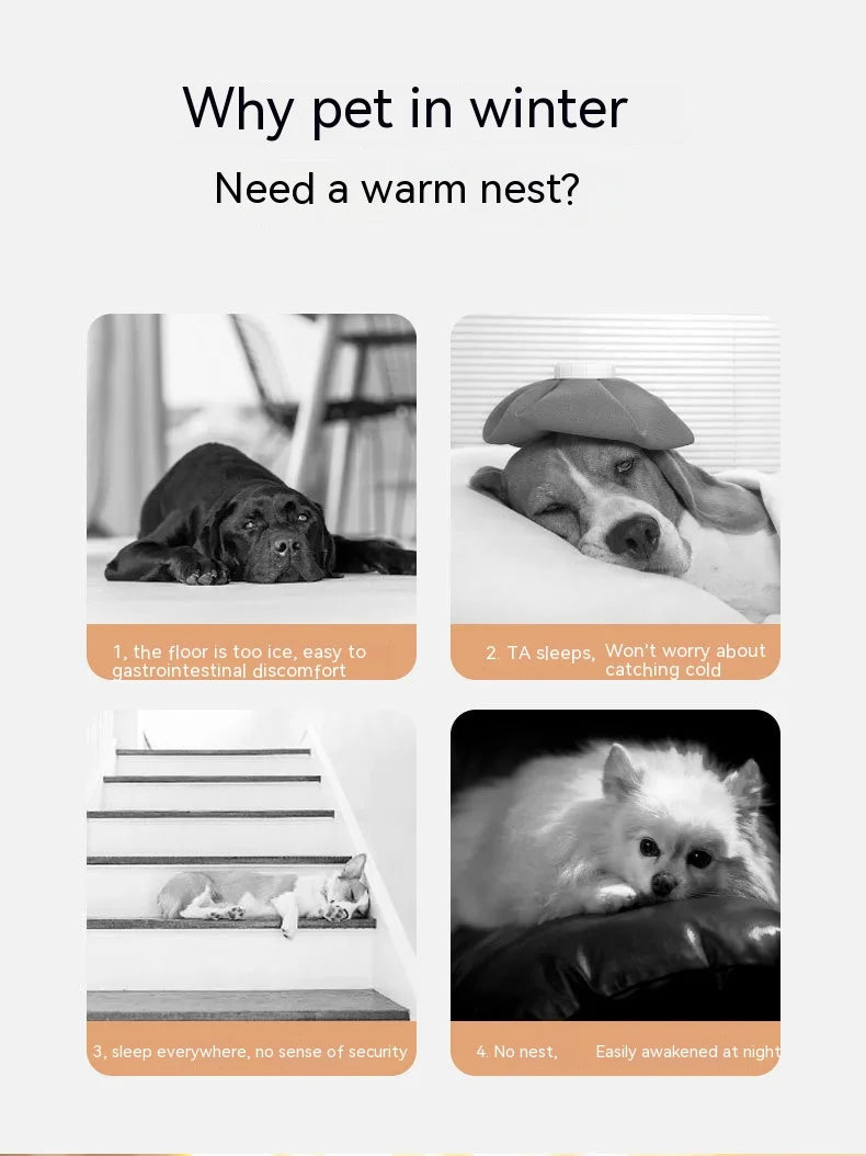 Extra Large Dog Bed - Winter Warm House-Style Bed with Removable Cover