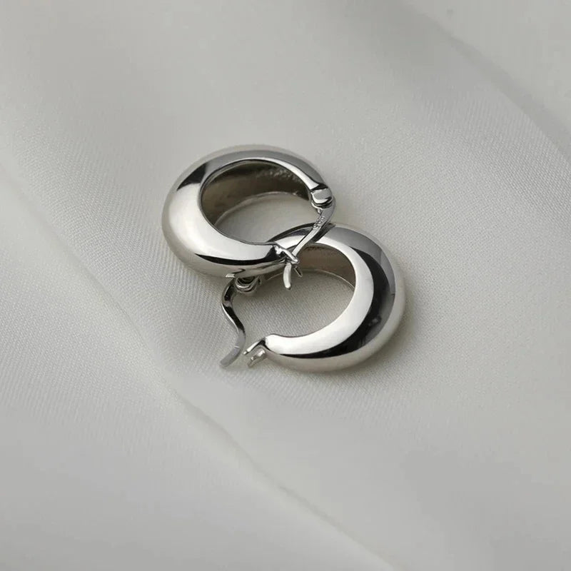 Sparkling Hoop Earrings 925 Sterling Silver Moon Pearl Heart Crystal Luxury Romantic Earing Fit Woman Wedding Party Jewelry Gift