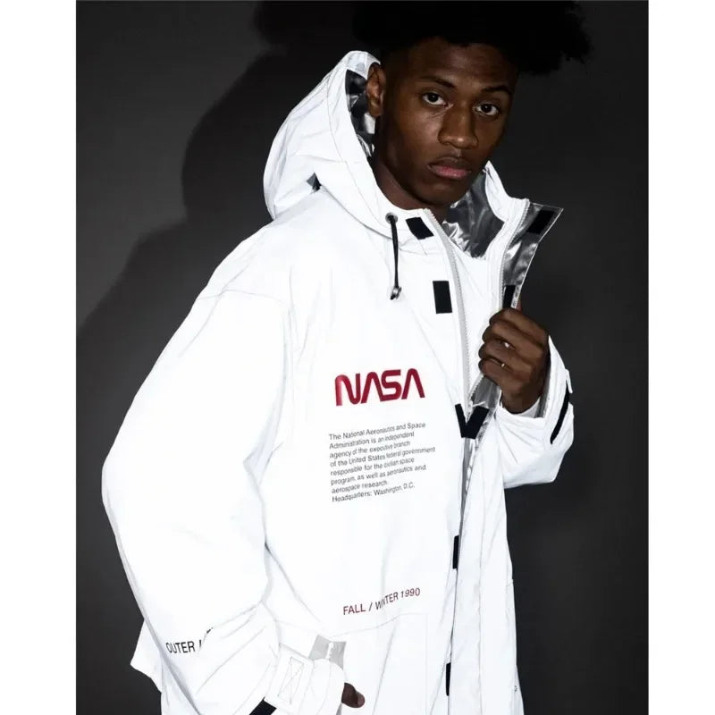 Reflective Space Suit Dog Raincoat - Waterproof Hoodie for All Sizes