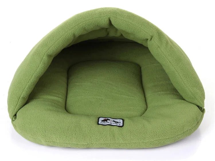 Slipper-Shaped Pet Cave Bed - Thick Fleece Winter Cat & Dog Nest