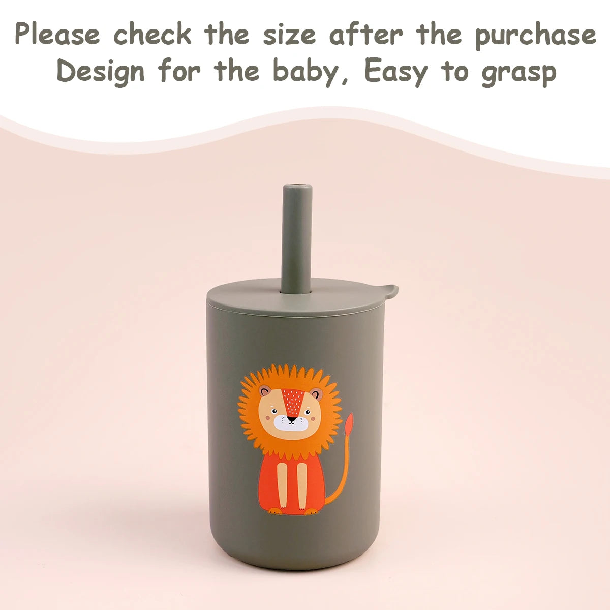 Baby Feeding Drinkware Straw Cup, Baby Learning Feeding Bottles, Anti-Hot Leakproof Silicone Tableware, Toddler Water Bottle
