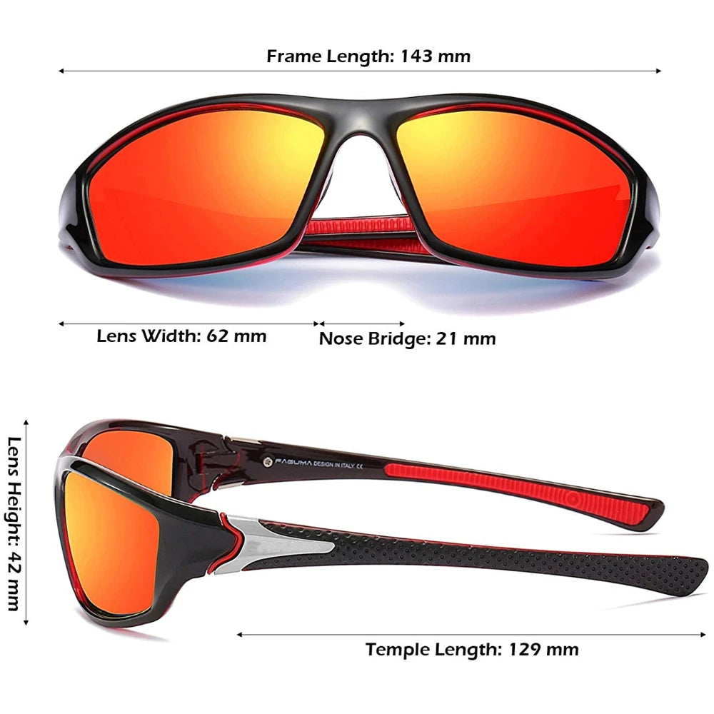 High Definition Polarized Sunglasses for Men Women Outdoor Sport Fishing Sun Glasses UV400 Protection Driving Eyeglasses